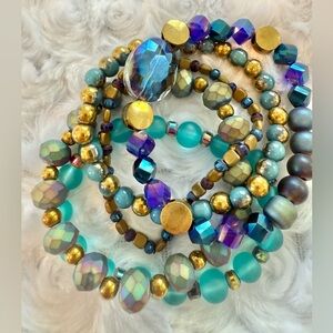 Multicolor Handmade Beaded Bracelet Set